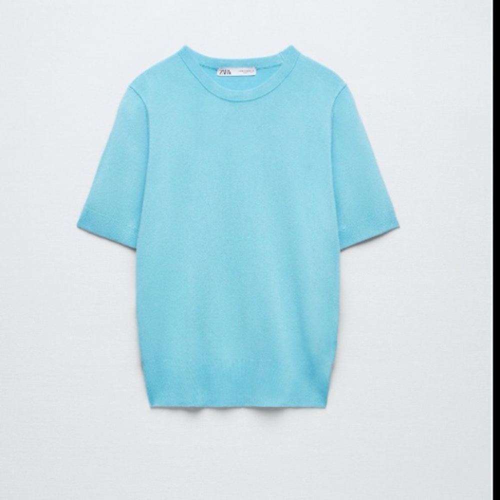 Turquoise Blue Zara Basic Knit Sweater 🩵